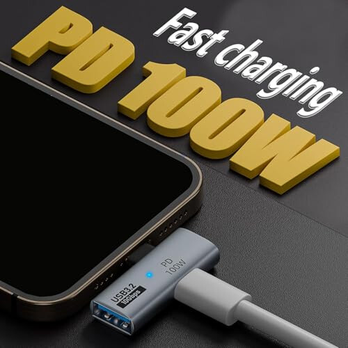 USB C OTG Adapter 10Gbps 100W for Phone Tablet Keyboard Mouse, Dual Function Charging and Data Transfer 2