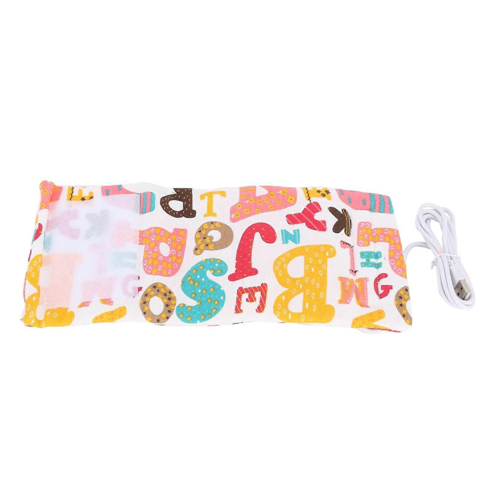Baby Bottle Warmer Cartoon Portable USB Milk Bottle Heated Insulated Storage BagEnglish Alphabet