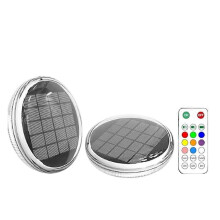 Confezione da 2 luci galleggianti solari impermeabili e ricaricabili per piscina con telecomando, compatibili