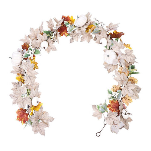 2-Pack 78.7in Pink Rose Vine Garland, Artificial Silk 1