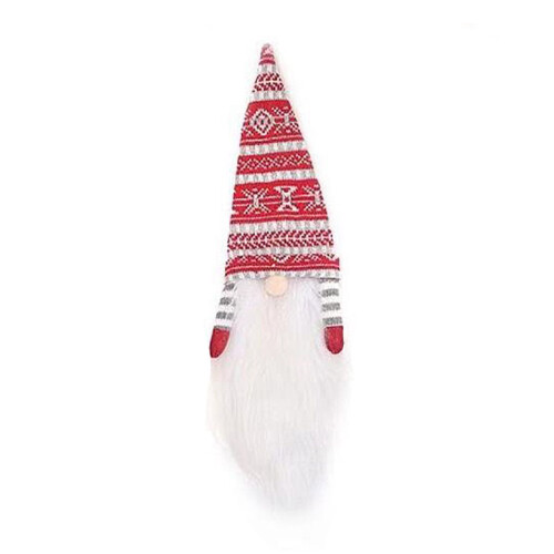 Stickad julärm till vinflaska – Festive Faceless 2