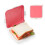 Sandwich Bread Fresh-keeping Storage Box Silicone Portable Take-out Lunch Box(Pink) 1