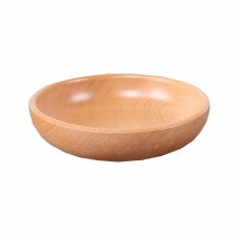 Plato redondo para frutas, ensaladera, plato de madera gruesa para frutas secas, plato para sushi de frutas, 20 cm