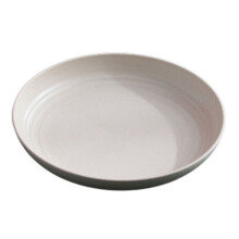 10-inch round wheat straw plastic plate, suitable for home use, serving dishes and fruits (beige)