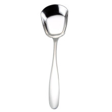 Small 304 Stainless Steel Spoon Glossy Thickened Flat Head Flat Bottom Serving Spoon,