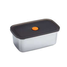 Refrigerator Fruit Fresh-Keeping Box 304 Stainless Steel Sealed Lunch Box,1000ml