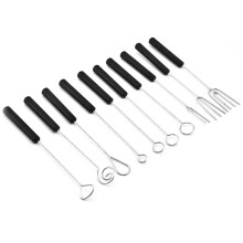 10pcs / Set Stainless Steel  DIY Baking Cake Decoration Steel compatiblek Suit(Black)