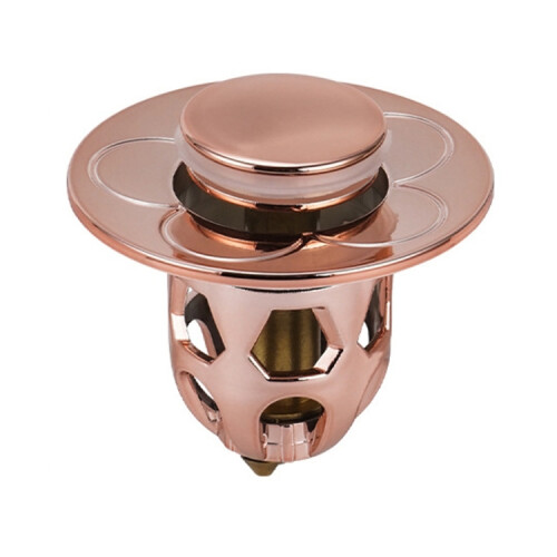 005 Washbasin Bouncing Core Push-type Deodorant Drain Plug,Rose Gold