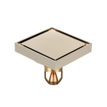 Bathroom Large Displacement Anti-odor Floor Drain, K8011 Gold+Magnetic Suspension