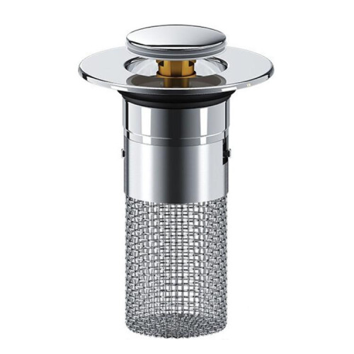 A2 Wire Basket Long Copper Core Basin Drainer Bouncing Core Washbasin Leakage Plug,Large Caliber 33-40mm