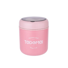 Portable Thermal Insulation Sealed Soup Cup With Lid Breakfast Lunch Box compatible Office Workers(Pink)