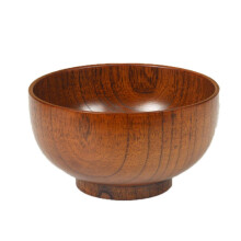 Adult Children Jujube Solid Wood Bowl Soup Noodle Bowl Household Tableware,Diameter 11.5 cm
