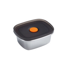 Refrigerator Fruit Fresh-Keeping Box 304 Stainless Steel Sealed Lunch Box,250ml