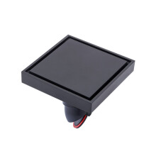 Bathroom Large Displacement Anti-odor Floor Drain, K8015 Black Bronze+Black Straight Row