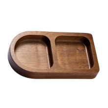 Grid Solid Wood Dipping Dish Beef Barbecue Hot Pot Kimchi Flavor Snack Plate