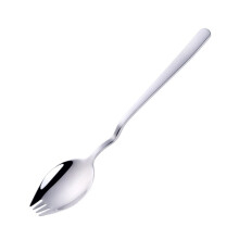 Stainless Steel Instant Noodle compatiblek Multi-Purpose V-Shaped Knife compatiblek Spoon Integrated Tableware, Silver