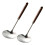 2pcs Solid Wood Long Handle Wok Spoon & Ladle Household Kitchen Shovel,Large 1