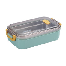 Boîte à lunch isotherme rechargeable en acier inoxydable 304 de grande capacité, 800 ml (verte)