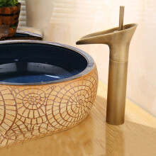 Bathroom Faucet Washbasin Waterfall Hot & Cold Faucet,