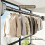 Durable Metal Extendable Garment Hanging Bar For Bathroom-C 3