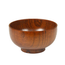 Adult Children Jujube Solid Wood Bowl Soup Noodle Bowl Household Tableware,Diameter 9.5 cm
