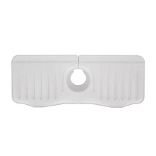 Silikon-Abtropfmatte für Bad und Küche, weiß (37 x 14,7 x 2 cm)