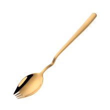 Stainless Steel Instant Noodle compatiblek Multi-Purpose V-Shaped Knife compatiblek Spoon Integrated Tableware,Gold