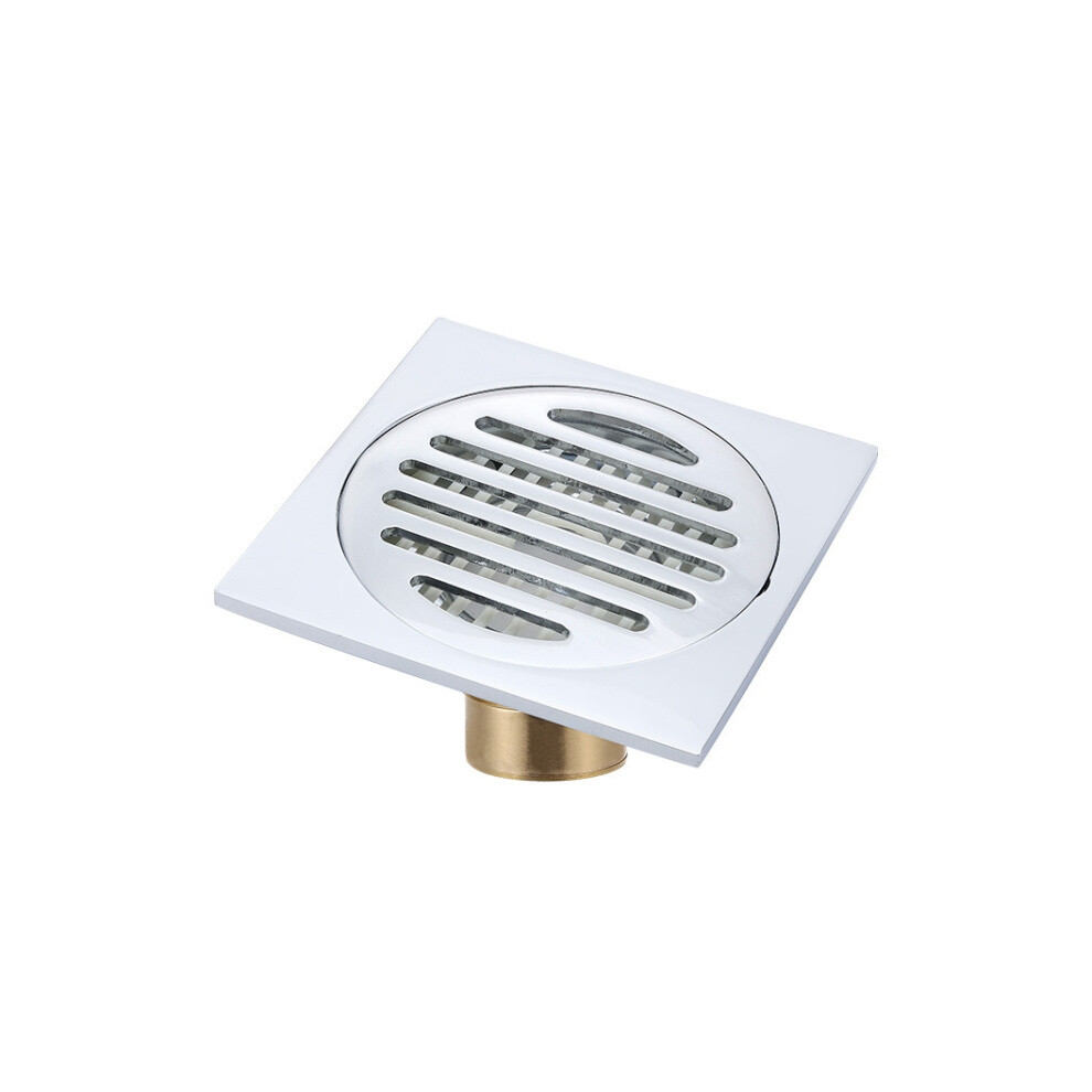Vp403 Thickened Electroplated Stainless Steel Floor Drain (Chrome Plated With Copper Self-Sealing Core) 6083684935039