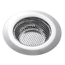 11.5 cm Wide-Rim Stainless Steel Sink Strainer Metal Food Residue Filter Tool(Stainless Steel Color)
