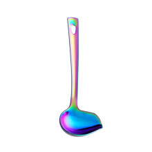 304 Stainless Steel Oil Spoon Thickened Soup Spoon Pouring Sauce Spoon,Magic Colorful