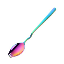 Stainless Steel Instant Noodle compatiblek Multi-Purpose V-Shaped Knife compatiblek Spoon Integrated Tableware,Colorful