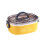 Large Capacity Oval Divided Portable Office Insulation Lunch Box,600ml (Plastic Yellow) 1