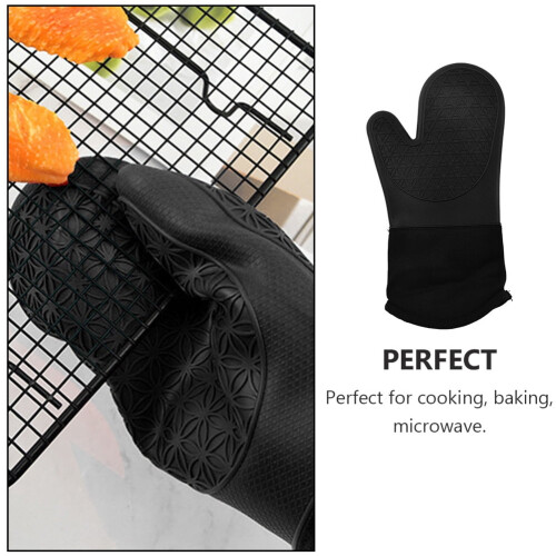 Silicone Oven Mitts Heat Resistant 1 Pair 2