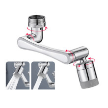 Faucet Robot Arm Universal Extender 1080 Degree Lifting Aerator,Silicone Double Outlet