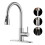 Pull-Out 3 Modes Kitchen Faucet Hot/Cold Water Mixer Tap With Base(Brushed Silver) 1