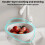 Double-Layer Fruit Vegetable Washing & Draining Basket Household Kitchen Rice Draining Basin(Transparent White) 3