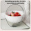 Double-Layer Fruit Vegetable Washing & Draining Basket Household Kitchen Rice Draining Basin(Transparent White) 4