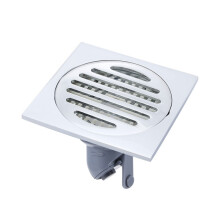 VP403 Thickened Electroplating Stainless Steel Floor Drain(Chrome Plated With ABS Straight Row)