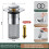 A2 Wire Basket Long Copper Core Basin Drainer Bouncing Core Washbasin Leakage Plug,Large Caliber 33-40mm 2
