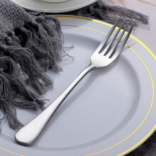 Kuchen- und Obstgabeln, Salatbesteck, Dessertgabeln aus Edelstahl (silber)