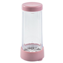 Rotating stainless steel tall flour sifter sugar jar