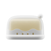 Portable travel-sized airtight soap dish, suitable for home bathroom use (white)
