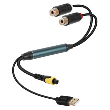 Digital Optical to RCA Converter USB Powered Audio Adapter for TV DVD Bluray Clear Sound