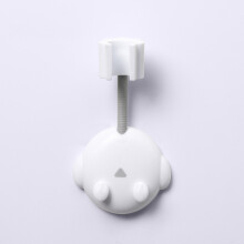 JM049 Cartoon Shower Head Holder, Universal Adjustable Multifunctional Shower Head Accessory Base Fixer (White)