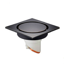 Kitchen and bathroom drain with anti-odor, anti-overflow, and anti-backflow concealed drain (black bronze color)
