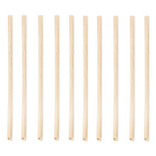 10 PCS Juice Coffee Pearl Milk Tea Natural Degradable Bamboo Straw, 20cm Oblique