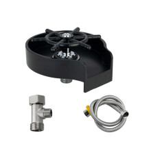 Automatic Faucet High Pressure Spray Washer, Black+Soft Hose+G1/2 Three-way