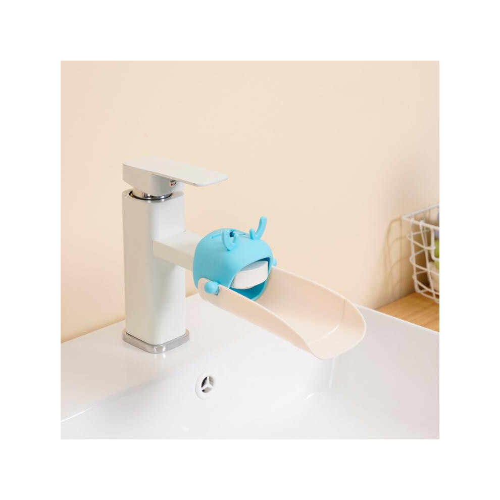 Cartoon Little Deer Kids Faucet Extender Household Splashproof Faucet Diverter Tool(Blue)