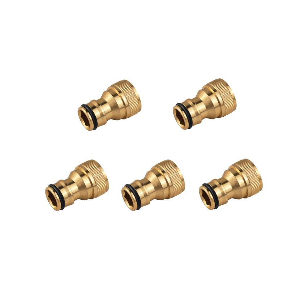5Pcs 4-Point Internal Thread Aluminum Alloy Faucet Spout Hose Adapter(Nipple Connector) 6083684935336