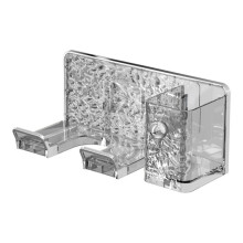 Soporte para secador de pelo, estante de almacenamiento de pared para baño (no requiere taladrar).